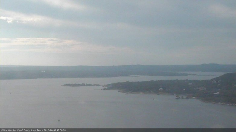 Lake Travis webcam, October 9, 2016 4:55 PM CT