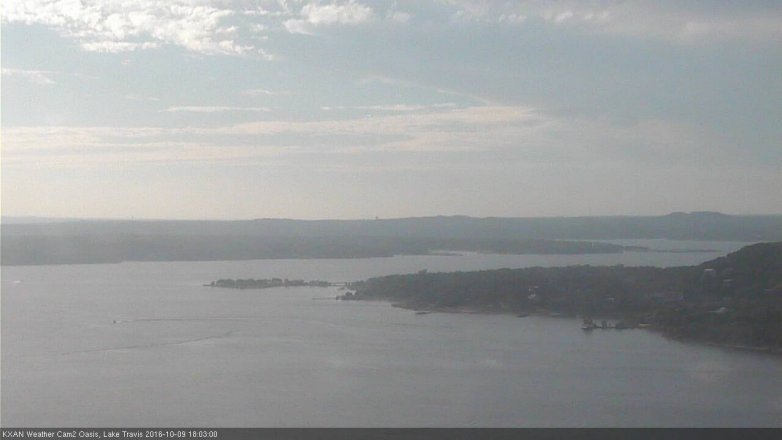 Lake Travis webcam, October 9, 2016 5:15 PM CT