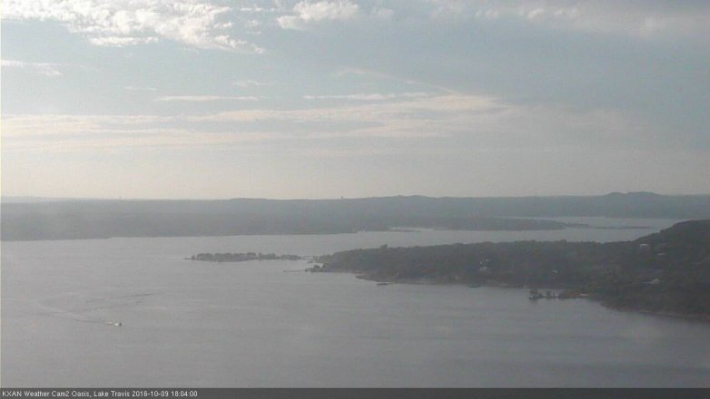 Lake Travis webcam, October 9, 2016 5:25 PM CT