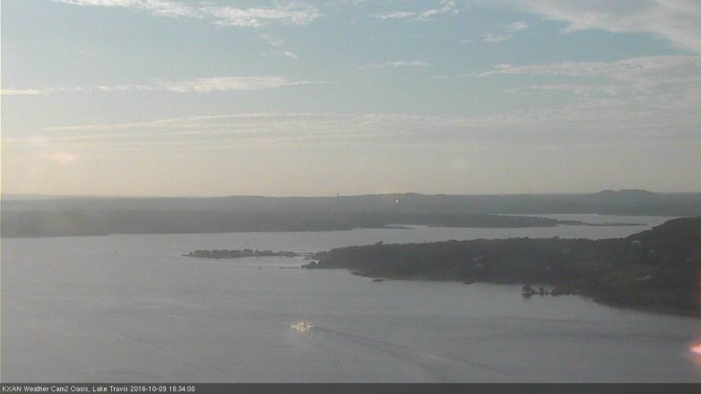 Lake Travis webcam, October 9, 2016 5:45 PM CT