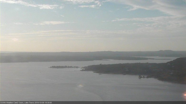 Lake Travis webcam, October 9, 2016 6:00 PM CT