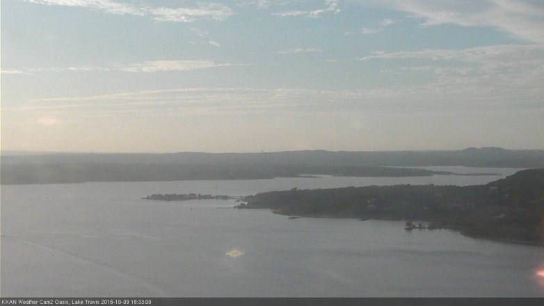 Lake Travis webcam, October 9, 2016 6:05 PM CT