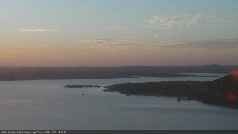 Lake Travis webcam, October 9, 2016 6:20 PM CT