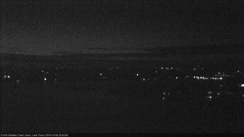 Lake Travis webcam, October 9, 2016 7:25 PM CT