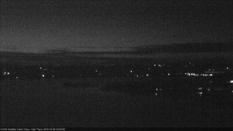 Lake Travis webcam, October 9, 2016 7:30 PM CT