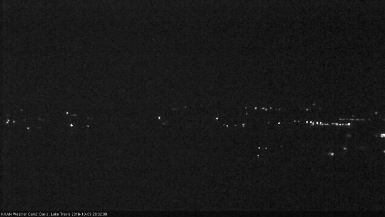 Lake Travis webcam, October 9, 2016 8:00 PM CT