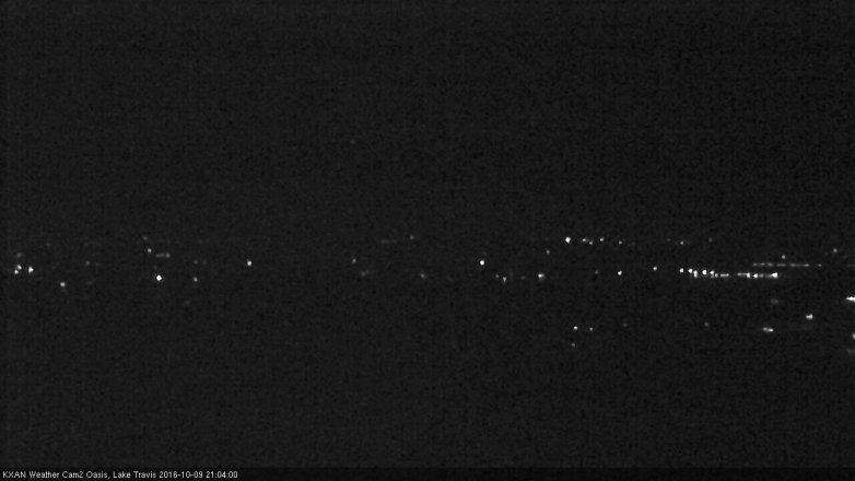 Lake Travis webcam, October 9, 2016 8:25 PM CT