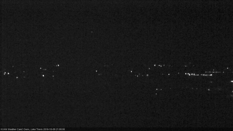 Lake Travis webcam, October 9, 2016 8:30 PM CT