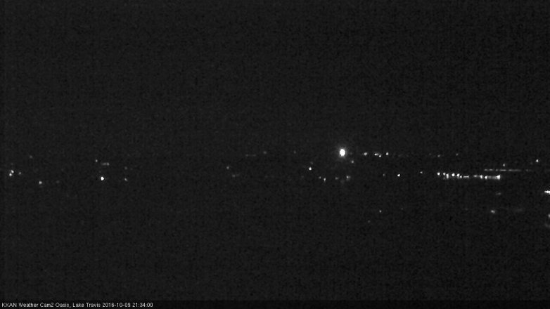 Lake Travis webcam, October 9, 2016 8:45 PM CT
