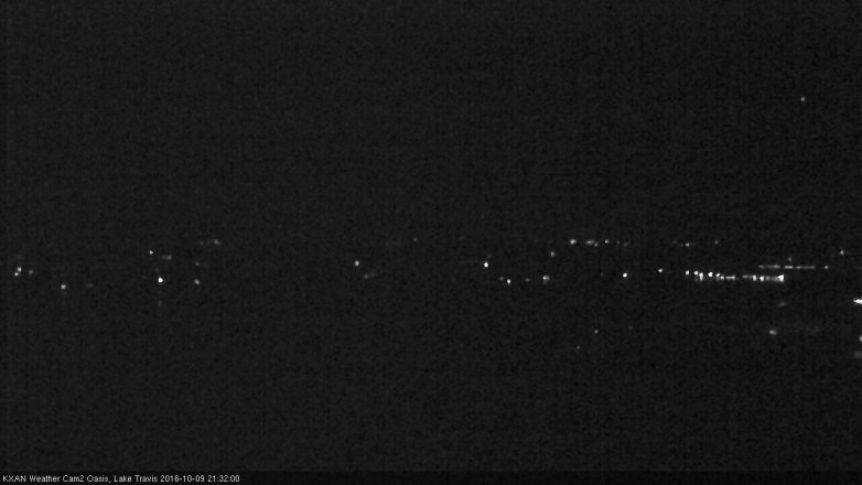 Lake Travis webcam, October 9, 2016 9:00 PM CT