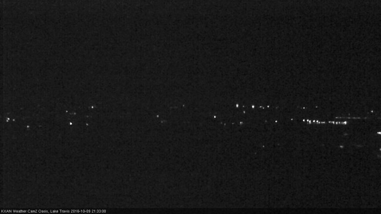Lake Travis webcam, October 9, 2016 9:05 PM CT