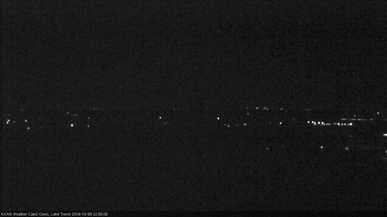 Lake Travis webcam, October 9, 2016 9:10 PM CT