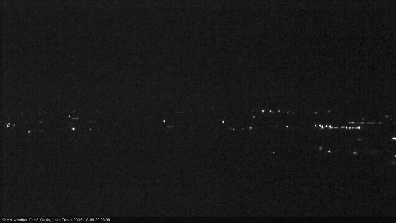 Lake Travis webcam, October 9, 2016 9:25 PM CT