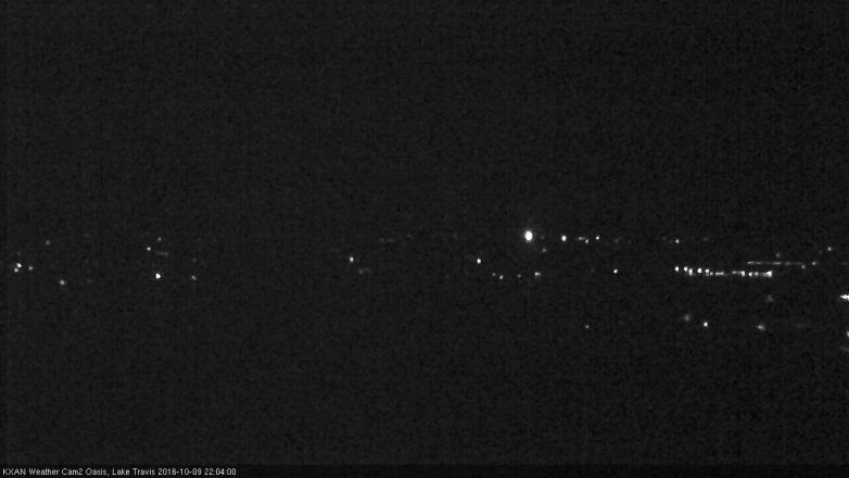Lake Travis webcam, October 9, 2016 9:30 PM CT