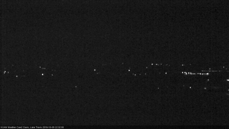 Lake Travis webcam, October 9, 2016 9:40 PM CT