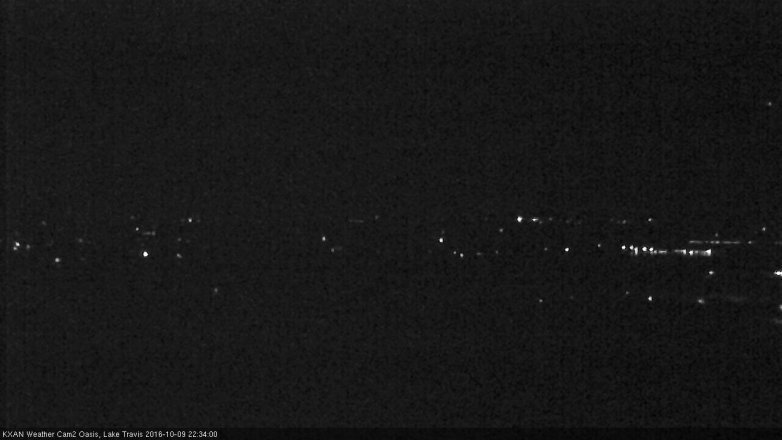 Lake Travis webcam, October 9, 2016 10:00 PM CT