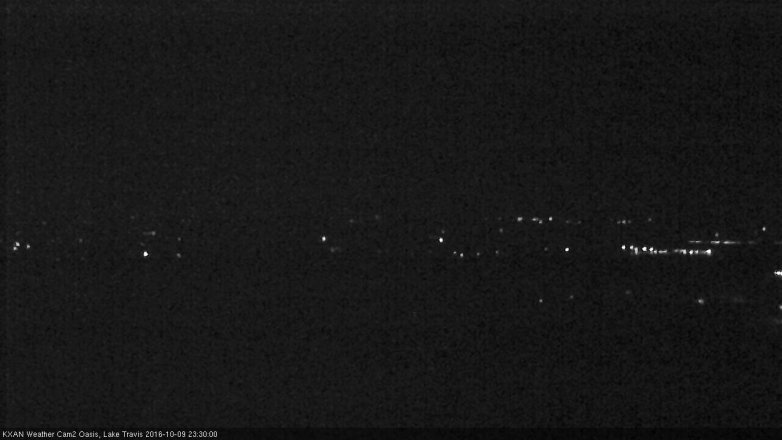 Lake Travis webcam, October 9, 2016 11:00 PM CT