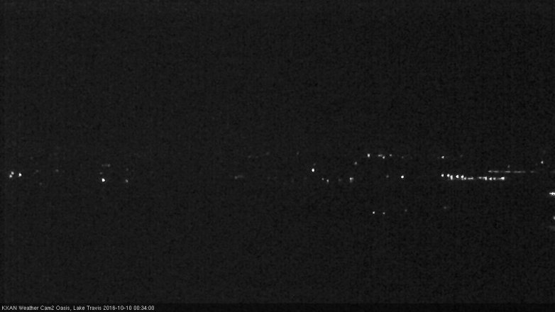Lake Travis webcam, October 9, 2016 11:45 PM CT