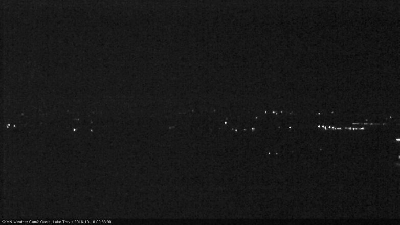 Lake Travis webcam, October 9, 2016 11:50 PM CT
