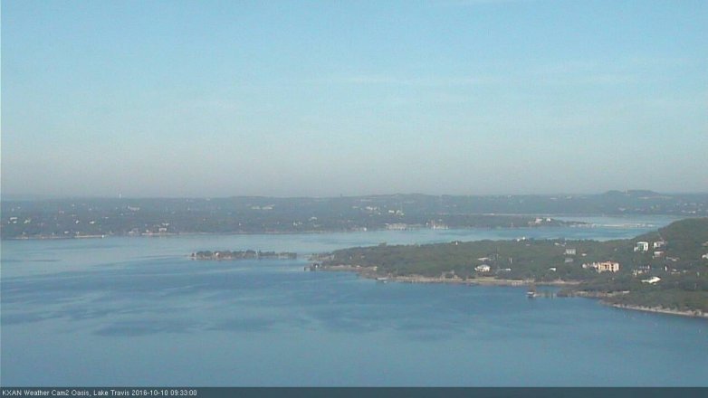 Lake Travis webcam, October 10, 2016 9:00 AM CT