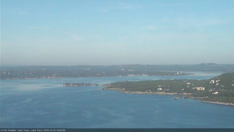 Lake Travis webcam, October 10, 2016 9:05 AM CT