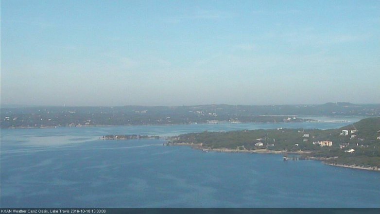 Lake Travis webcam, October 10, 2016 9:15 AM CT