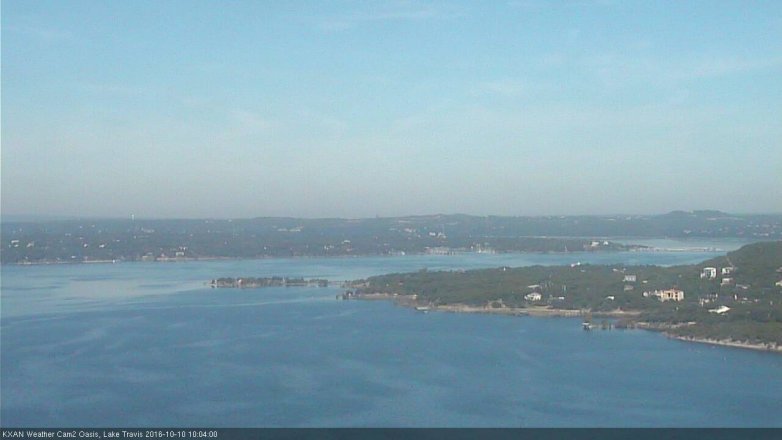 Lake Travis webcam, October 10, 2016 9:25 AM CT