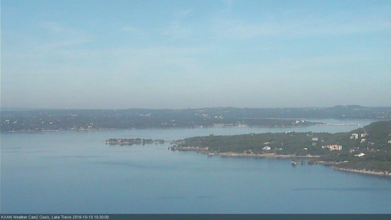 Lake Travis webcam, October 10, 2016 9:35 AM CT