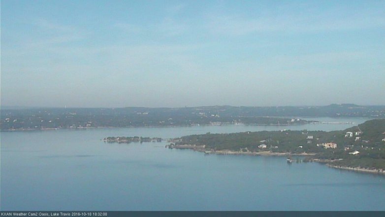 Lake Travis webcam, October 10, 2016 9:45 AM CT