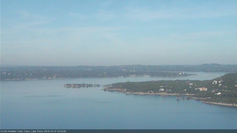 Lake Travis webcam, October 10, 2016 9:50 AM CT