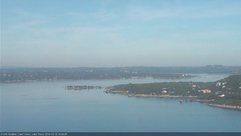Lake Travis webcam, October 10, 2016 10:05 AM CT