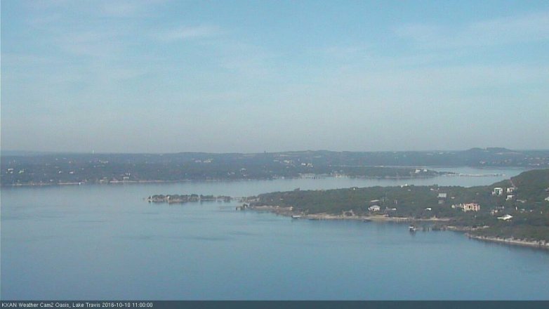 Lake Travis webcam, October 10, 2016 10:10 AM CT