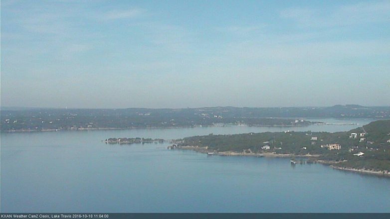 Lake Travis webcam, October 10, 2016 10:15 AM CT