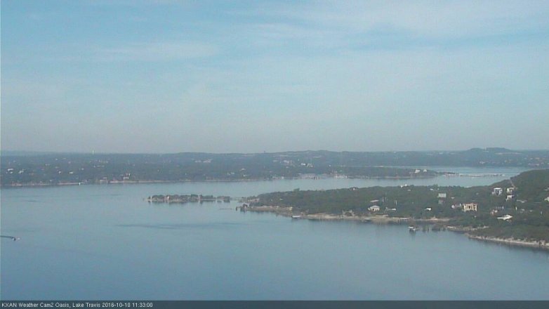 Lake Travis webcam, October 10, 2016 10:45 AM CT