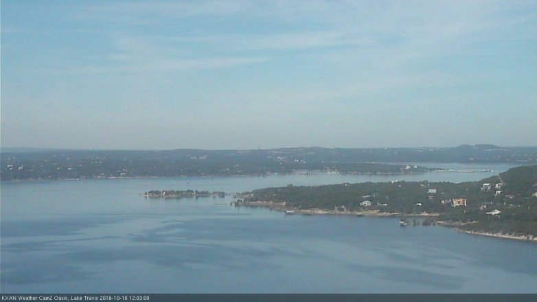 Lake Travis webcam, October 10, 2016 11:30 AM CT