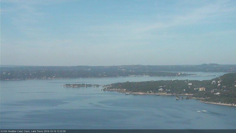 Lake Travis webcam, October 10, 2016 12:00 PM CT