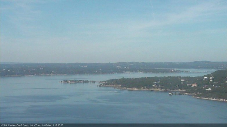 Lake Travis webcam, October 10, 2016 12:05 PM CT