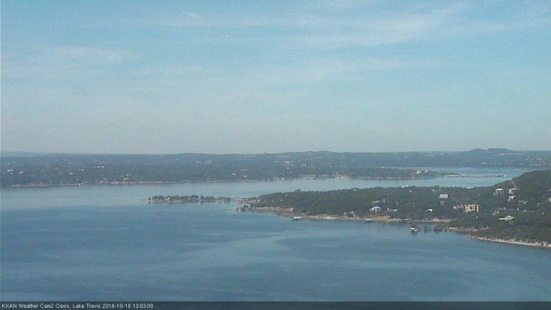 Lake Travis webcam, October 10, 2016 12:20 PM CT