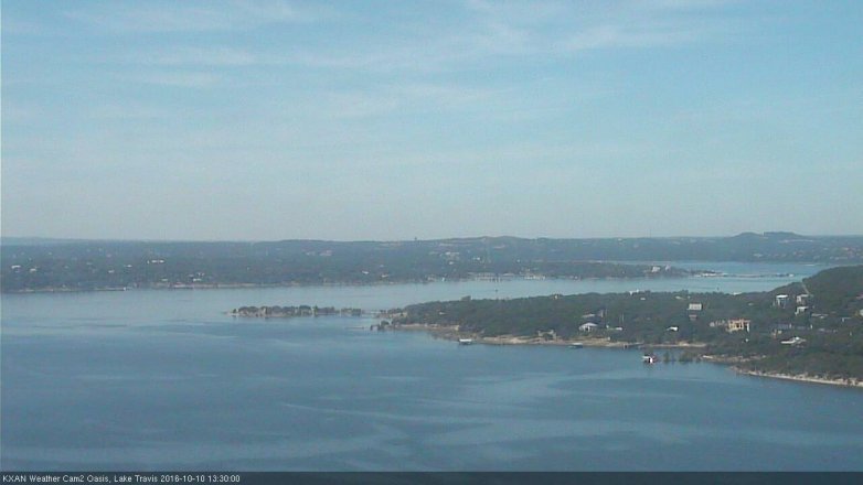 Lake Travis webcam, October 10, 2016 12:35 PM CT