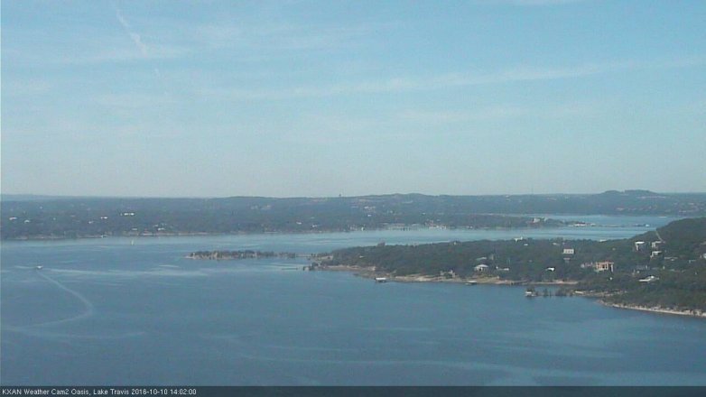 Lake Travis webcam, October 10, 2016 1:15 PM CT
