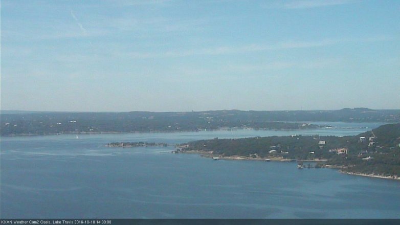 Lake Travis webcam, October 10, 2016 1:25 PM CT