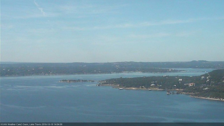 Lake Travis webcam, October 10, 2016 1:30 PM CT