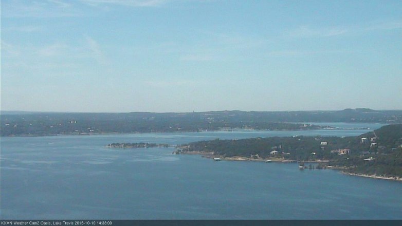 Lake Travis webcam, October 10, 2016 1:40 PM CT