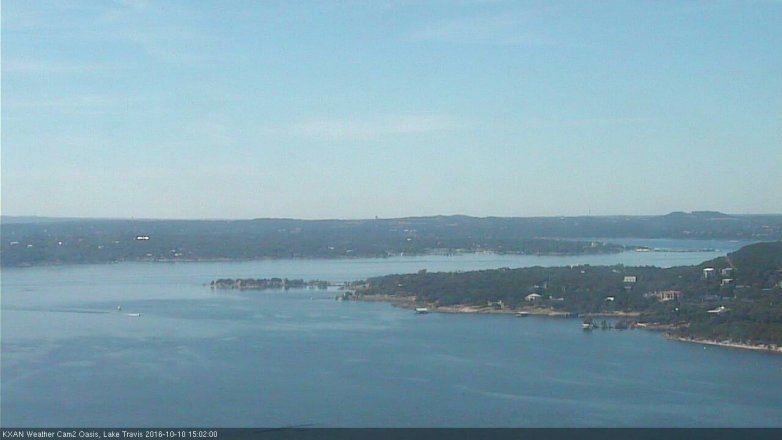 Lake Travis webcam, October 10, 2016 2:10 PM CT