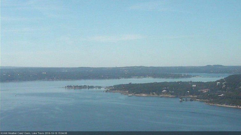 Lake Travis webcam, October 10, 2016 2:15 PM CT