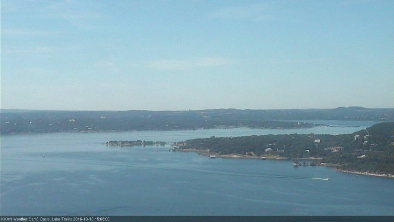 Lake Travis webcam, October 10, 2016 2:25 PM CT