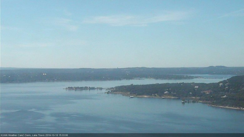 Lake Travis webcam, October 10, 2016 2:45 PM CT