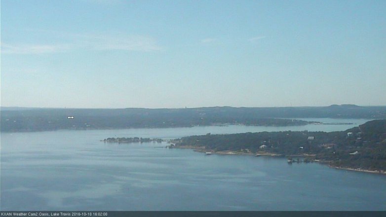 Lake Travis webcam, October 10, 2016 3:20 PM CT