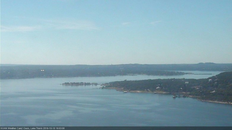 Lake Travis webcam, October 10, 2016 3:35 PM CT