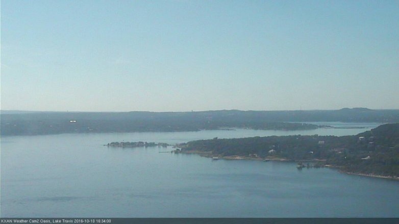 Lake Travis webcam, October 10, 2016 3:45 PM CT